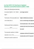 Ivy Tech APHY 101 Final Exam &vert;&vert; Updated Questions and Verified Solutions &vert;&vert;2025 &sol; 2026