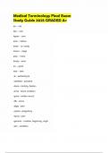 Medical Terminology Final Exam Study Guide 2025 GRADED A&plus;