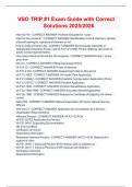 VSO TRIP &num;1 Exam Guide with Correct  Solutions 2025&sol;2026 