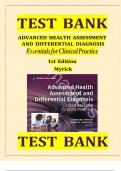 Test Bank For Advanced Health Assessment and Differential Diagnosis Essentials for Clinical Practice 1st Edition Myrick&comma;ISBN&semi; 9780826162496 Verified Chapters 1 - 12 Fully Covered&comma;Complete Guide A&plus;&vert;&vert;NEWEST VERSION&vert;&vert;&period;