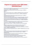 Virginia hci practice exam Q&A latest  2025&sol;2026 New&excl;&excl; 