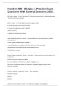 Hondros RN - OB Quiz 1 Practice Exam Questions With Correct Solutions 2025.