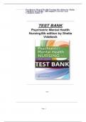 Psychiatric Mental Health Nursing 8th edition by Shelia Videbeck Test Bank &comma; All Chapter Covered 1-24 &vert; Complete Guide A&plus;&comma;&comma;&comma;&comma;Alpha