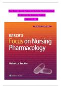 Test Bank - Karch Focus on Nursing Pharmacology 9th Edition by Rebecca Tucker Chapters 1 - 59