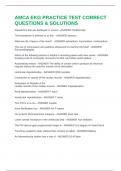 AMCA EKG PRACTICE TEST CORRECT QUESTIONS & SOLUTIONS