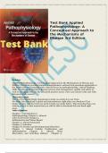Test Bank Applied Pathophysiology&colon; A Conceptual Approach to the Mechanisms of Disease 3rd Edition