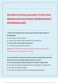 New Mexico Nursing Jurisprudence Practice Exam Questions and correct Answers &lpar;Verified Answers&rpar; with Rationales 2025