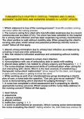 FUNDAMENTALS CHAPTER 5&colon; CRITICAL THINKING AND CLINICAL JUDGMENT QUESTIONS AND ANSWERS GRADED A&plus; LATEST UPDATE&period;