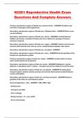 N2261 Reproductive Health Exam Questions And Complete Answers 