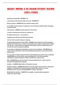 N2261 WEEK 4 GI EXAM STUDY GUIDE 100&percnt; PASS 