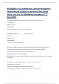 Firefighter I & II and Hazmat Operations Practice Test &num;4 &ndash; NFPA-Aligned Prep Exam 2025&ndash;2026 &ndash; Accurate Real Exam Questions and Verified Correct Answers &ndash; JUST RELEASED 