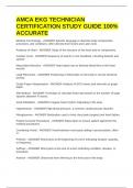 AMCA EKG TECHNICIAN CERTIFICATION STUDY GUIDE 100&percnt; ACCURATE