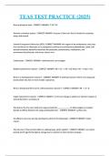 TEAS TEST PRACTICE &lpar;2025&rpar;  