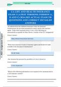 CA LIFE AND HEALTH INSURANCE  EXAM 3 LATEST VERSIONS &lpar;VERSION A&comma;  B AND C&rpar; 2024-2025 ACTUAL EXAM 350  QUESTIONS AND CORRECT DETAILED  ANSWERS