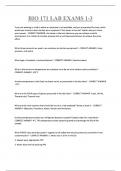 BIO 171 LAB EXAMS 1-3  
