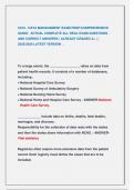 C810 - DATA MANAGEMENT EXAM PREP&sol;COMPREHENSIVE  GUIDE&sol; ACTUAL COMPLETE ALL REAL EXAM QUESTIONS  AND CORRECT ANSWERS &vert; ALREADY GRADED A&plus; &vert; &vert;  2025&sol;2026 LATEST VERSION &period;