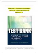 TEST BANK For Understanding the Essentials of Critical Care Nursing&comma; 3rd Edition by Perrin&comma; Verified Chapters 1 - 19&comma; Complete Newest Version