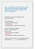 CMFO -&lpar; Local Budget Law&rpar; ACTUAL COMPLETE ALL REAL  EXAM QUESTIONS AND CORRECT ANSWERS &lpar;VERIFIED  ANSWERS&rpar; &vert; ALREADY GRADED A&plus; &vert; 2025&sol;2026 LATEST  EXAM &vert; JUST RELEASED &excl;&excl;&excl;