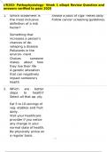NR283- Pathophysiology- Chamberlain College Nursing -NR283- Pathophysiology- Week 1 eDapt Review Question and answers verified to pass 2025