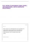 ICCC INTRO TO BUSINESS FINAL EXAM &vert; 100 QUESTIONS &vert; WITH COMPLETE SOLUTIONS&excl;&excl;