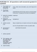 NUR1060 Ch&period; 18 questions well answered graded A&plus; updated
