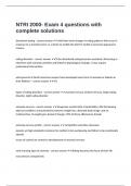  NTRI 2000- Exam 4 questions with complete solutions