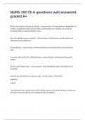 NURS 102 Ch 6 questions well answered graded A&plus;