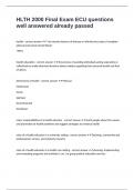 HLTH 2000 Final Exam ECU questions well answered already passed