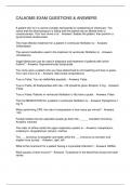 CALAOMS EXAM QUESTIONS & ANSWERS