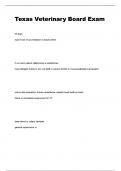 Texas Veterinary Board Exam Questions and Correct Answers & Rationales &lpar;2025&rpar; 100&percnt; Guarantee Pass
