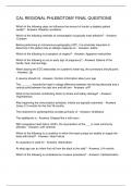 CAL REGIONAL PHLEBOTOMY FINAL QUESTIONS