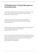 PTCB Medication Therapy Management Certificate Exam Questions and Correct Answers & Rationales &lpar;2025&rpar; 100&percnt; Guarantee Pass