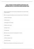 BASIC FITNESS COURSE SEMPER QUESTIONS AND ANSWERS WITH A&plus; SOLUTION GUIDE ASSURED PASS