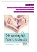 Safe Maternity & Pediatric Nursing Care&comma; 1st Edition by Luanne Linnard-Palmer & Gloria Haile Coats &ndash; Complete Test Bank for Chapters 1&ndash;40