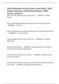 NHA Phlebotomy Practice Exam &lpar;Latest 2025 &sol; 2026 Update&rpar; Questions and Verified Answers &vert; 100&percnt; Correct &vert; Grade A&plus;