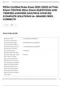 PDGA Certified Rules Exam 2025 &lpar;2025&rpar; ACTUAL EXAM &lpar;TESTING REAL EXAM QUESTIONS&rpar; AND VERIFIED ANSWERS &lpar;MULTIPLE CHOICES&rpar; &vert;COMPLETE SOLUTIONS &vert;A&plus; GRADED &vert;100&percnt; CORRECT&excl;&excl;