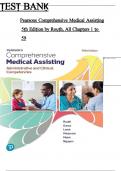 Test Bank For Pearson's Comprehensive Medical Assisting&comma; 5th Edition by Kristiana Sue M&period; Routh&comma; Diana Garza&comma; Jennifer Lam&eacute;&comma; Joseph J&period; Mistovich&comma; Jahangir Moini&comma; Jamie Nguyen Chapter 1-57