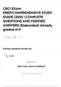CBCI EXAM PREP&sol;COMPREHENSIVE STUDY GUIDE &lpar;2025 &rpar; COMPLETE QUESTIONS AND VERIFIED ANSWERS &lpar;Elaborated&rpar; Already graded A&plus;&excl;&excl;