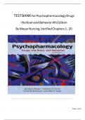 TEST BANK FOR PSYCHOPHARMACOLOGY&colon; DRUGS&comma; THE BRAIN AND BEHAVIOR 4TH EDITION BY MEYER&comma;100&percnt; CORRECT ANSWERS&comma; GRADED A&plus;