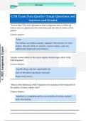 CTR Exam Data Quality&sol;Usage Questions and  Answers and Graded