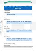 ECSA 102 Web Blob Questions and Answers  and Graded