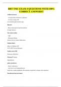 RRT TMC EXAM 4 QUESTIONS WITH 100&percnt; CORRECT ANSWERS&excl;&excl;
