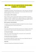 RRT TMC EXAM 8 QUESTIONS WITH 100&percnt; CORRECT ANSWERS&excl;&excl;