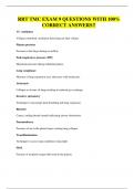 RRT TMC EXAM 9 QUESTIONS WITH 100&percnt; CORRECT ANSWERS&excl;&excl;