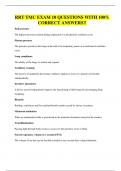 RRT TMC EXAM 10 QUESTIONS WITH 100&percnt; CORRECT ANSWERS&excl;&excl;