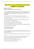 RRT TMC EXAM QUESTIONS WITH 100&percnt; CORRECT ANSWERS&excl;&excl;