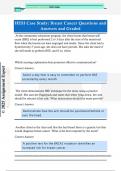 HESI Case Study&colon; Breast Cancer Questions and  Answers and Graded