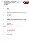 BIO 669 QUIZ 3 &ndash; ENDOCRINE QUESTIONS AND ANSWERS LATEST UPDATES 2025