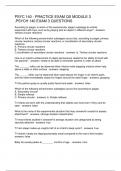 PSYC 140 - PRACTICE EXAM QS MODULE 3 &comma;PSYCH 140 EXAM 3 QUESTIONS