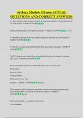 Arthrex Module 4 Exam ACTUAL  QUESTIONS AND CORRECT ANSWERS
